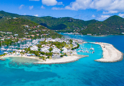 Aerial of Nanny Cay