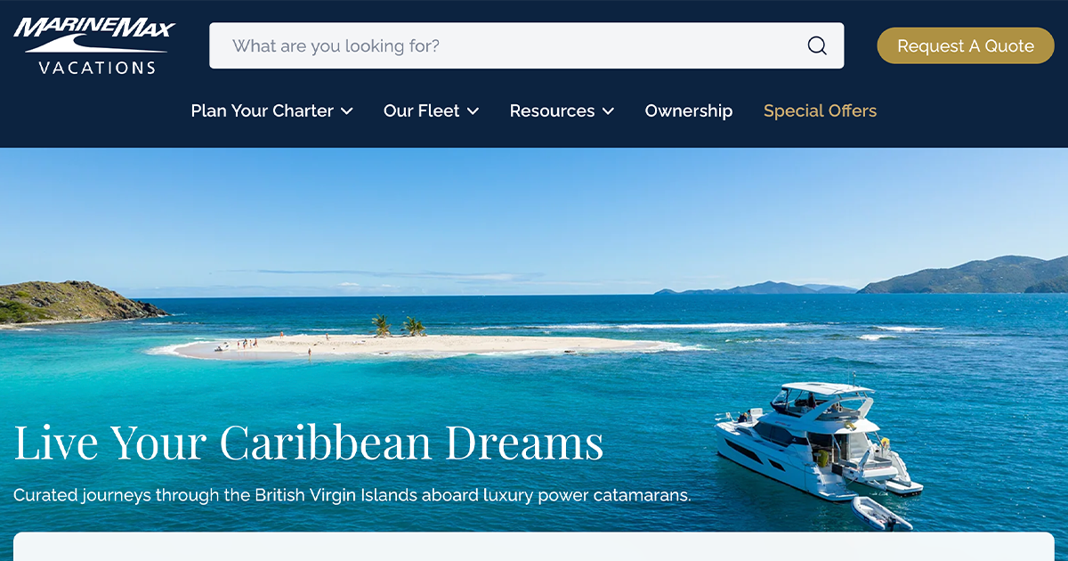 MarineMax Vacations Launches Redesigned Website