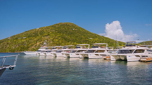 Arrive at Nanny Cay